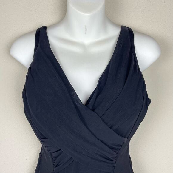 Jets Australia by Jessika Allen Black One-Piece Swimsuit Size 10 Surplice - Picture 2 of 7
